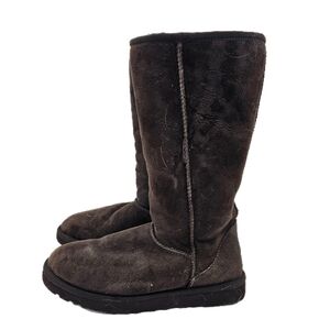 Ugg Classic Tall II Leather Boots Burnt Cedar Size 7 US